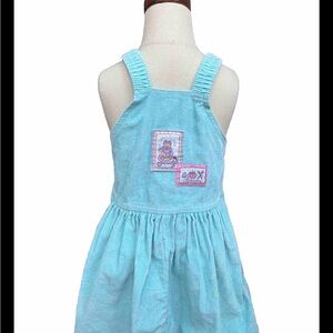 Vintage Oshkosh Girls Corduroy Jumper Dress A Stitch in time patch made in USA 5